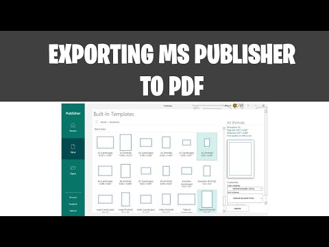 Exporting MS Publisher file into PDF