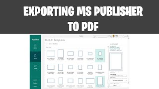 Exporting MS Publisher file into PDF screenshot 5