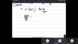 Calculus 1 implicit differentiation worksheet #9