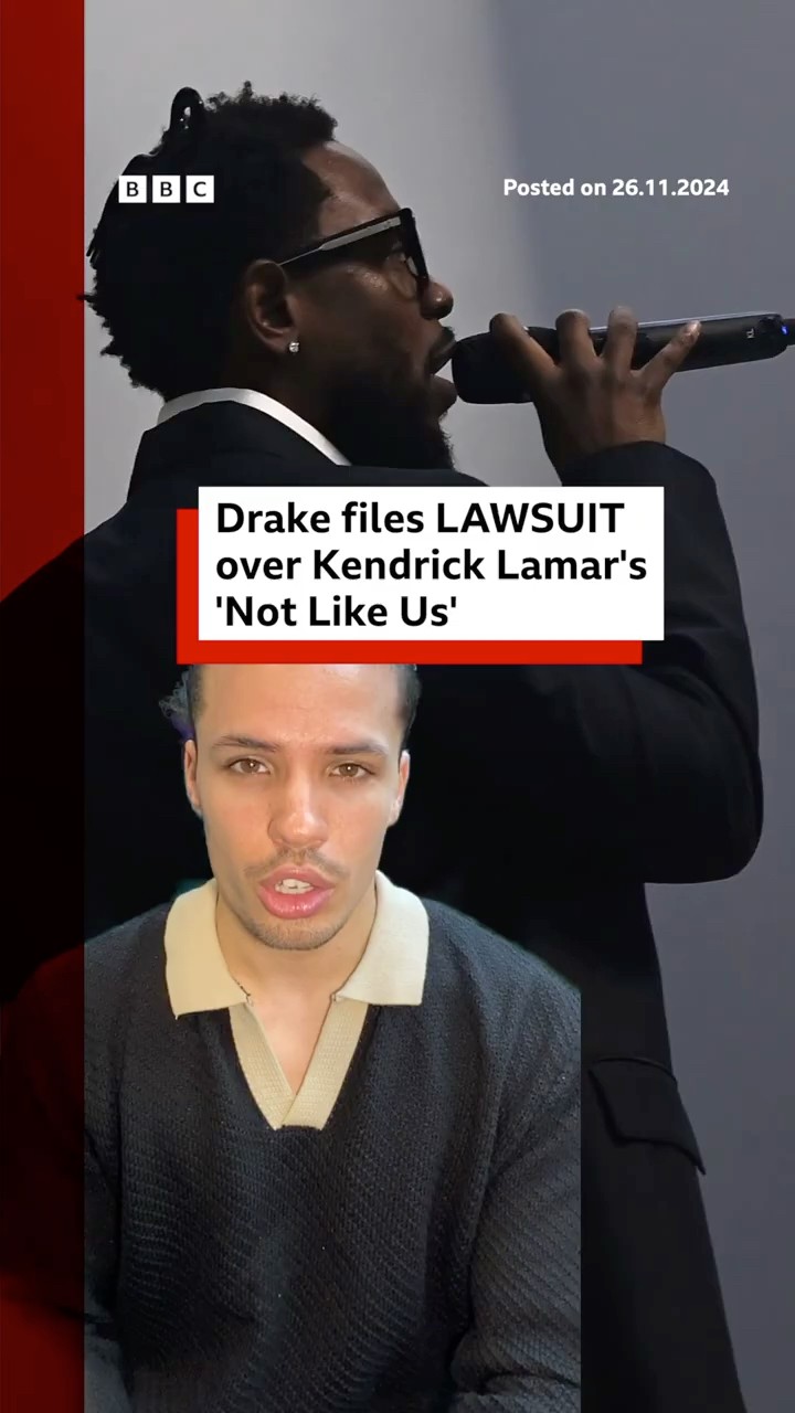 Drake files lawsuit over Kendrick Lamar's 'Not Like Us'. #Drake #KendrickLamar #BBCNews