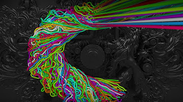 3DLEGENDS® - Noodle strings simulation - banner website - CGI / 3D animation