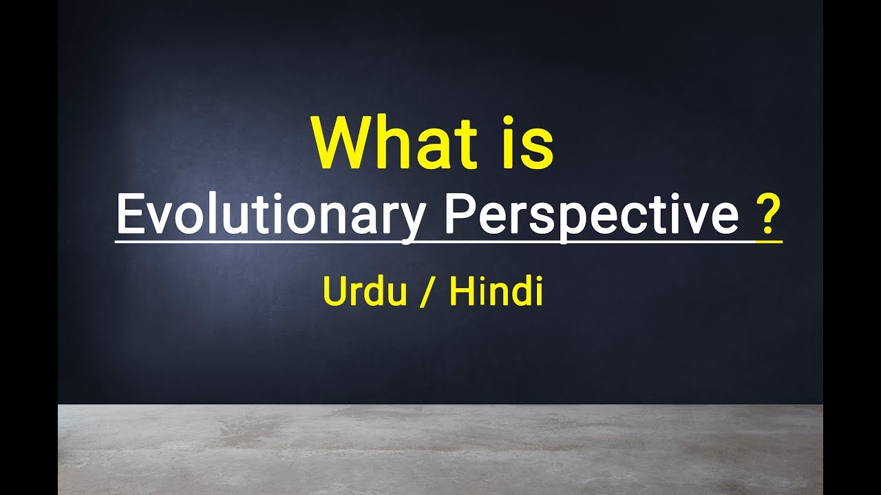Evolutionary Perspective Urdu Hindi YouTube