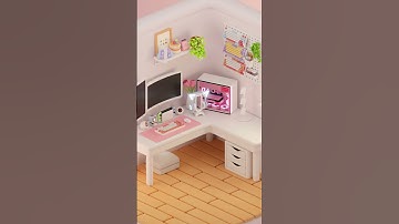 A dreamy gaming setup ✨☁️🌙 #3d #blender #shorts