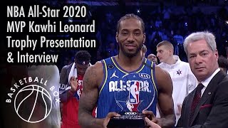 [NBA All-Star 2020] Kawhi Leonard All-Star Game MVP Trophy Presentation, February 16, 2020