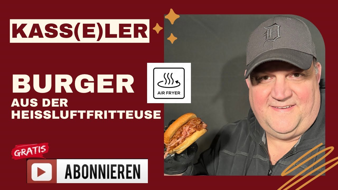 Pulled Kassler Burger aus der Heißluftfritteuse