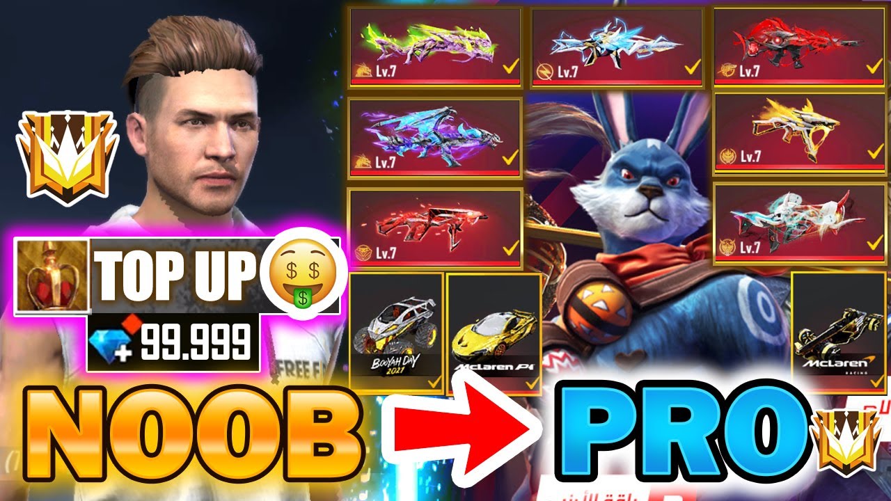  100.000💎Free Fire new account to *PRO* LEVEL MAX - look how it became part 7 😱🔥
