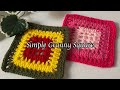 Simple Crochet Granny Square Tutorial #66