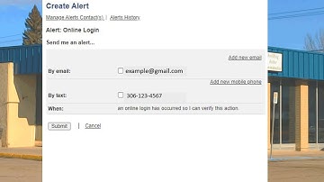 How To Set Up Alerts - in Online Banking