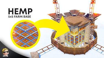 THE HEMP 5x5 | INNER PEEKDOWN + WIDE GAP FARM BASE | Base Building 2022 | Rust