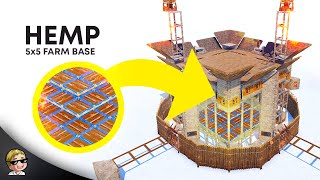 THE HEMP 5x5 | INNER PEEKDOWN + WIDE GAP FARM BASE | Base Building 2022 | Rust