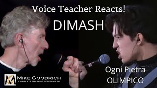 VOICE TEACHER REACTS TO DIMASH - Ogni Pietra OLIMPICO