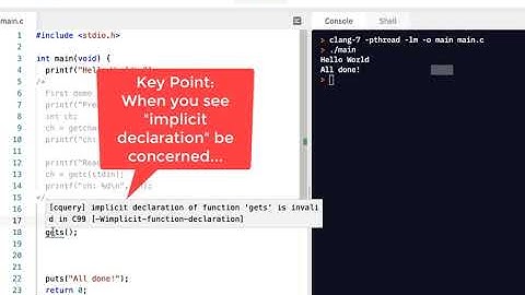 C Programming Skills Using Replit: stdio.h Input Functions