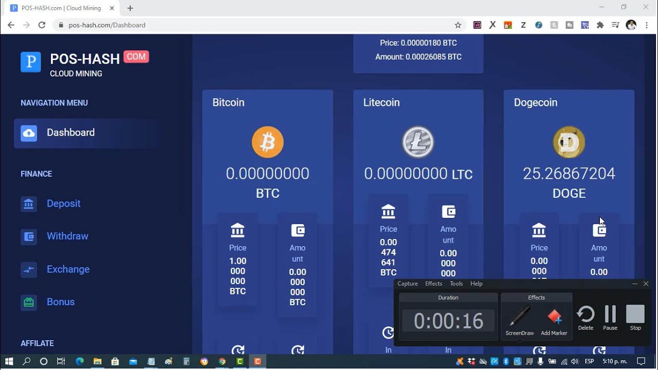 invirtiendo 1010 dogecoin en mineria de dogecoin en pos hash