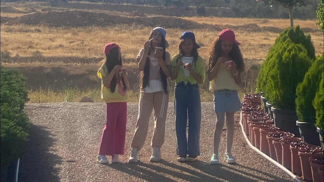 كواليس كليب اخوات كراميش #ميرا_خالد  ميرا خالد بيسان صيام ريتال العبدالله نايا براء 