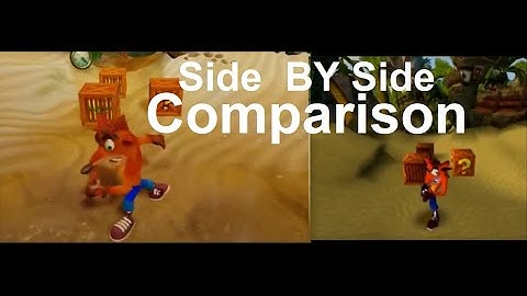 Crash Bandicoot Remaster VS original (side by side Comparison)