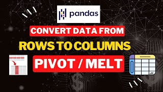 Pandas Tutorial | Pivot | Melt | Rows To Columns | Columns To Rows | Transpose Data