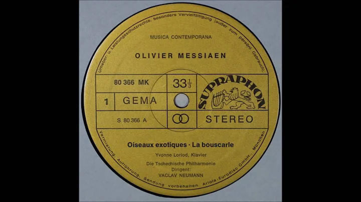 Messiaen , Oiseaux exotiques, Yvonne Loriod,piano