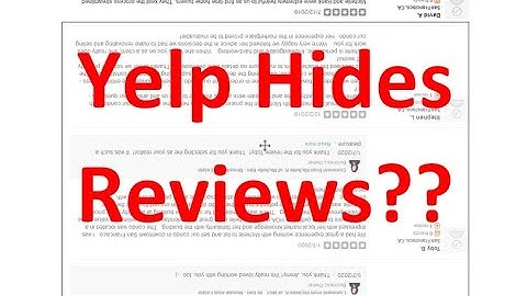 Hidden Yelp Reviews | What to do about Yelp Hidden Reviews??