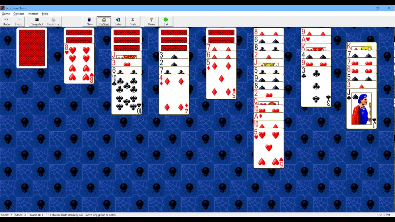 Scorpion Spider Solitaire 4 Suit 1.1 Free Download