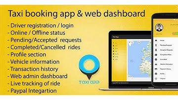Taxi booking app & web dashboard, complete solution | Codecanyon Scripts and Snippets