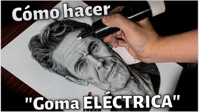 Goma de borrar eléctrica. Adecuado para usar con lápices de grafito y  lápices de colores. JAMW Sencillez