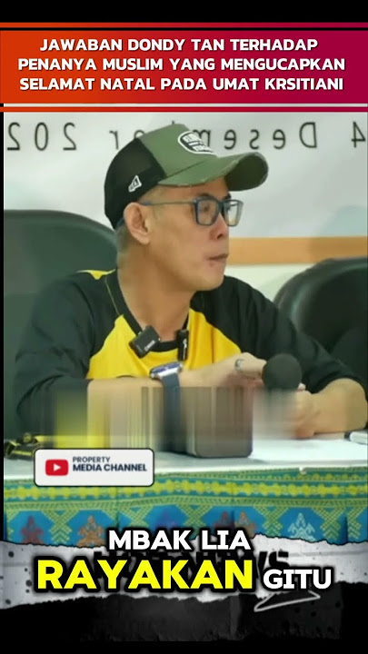 JAWABAN DONDY TAN TERHADAP PENANYA MUSLIM YANG MENGUCAPKAN SELAMAT NATAL