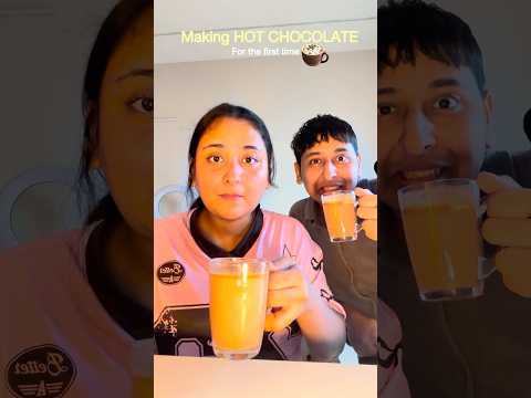 Making Hot Chocolate for the first time #minivlog #ytshorts #shorts