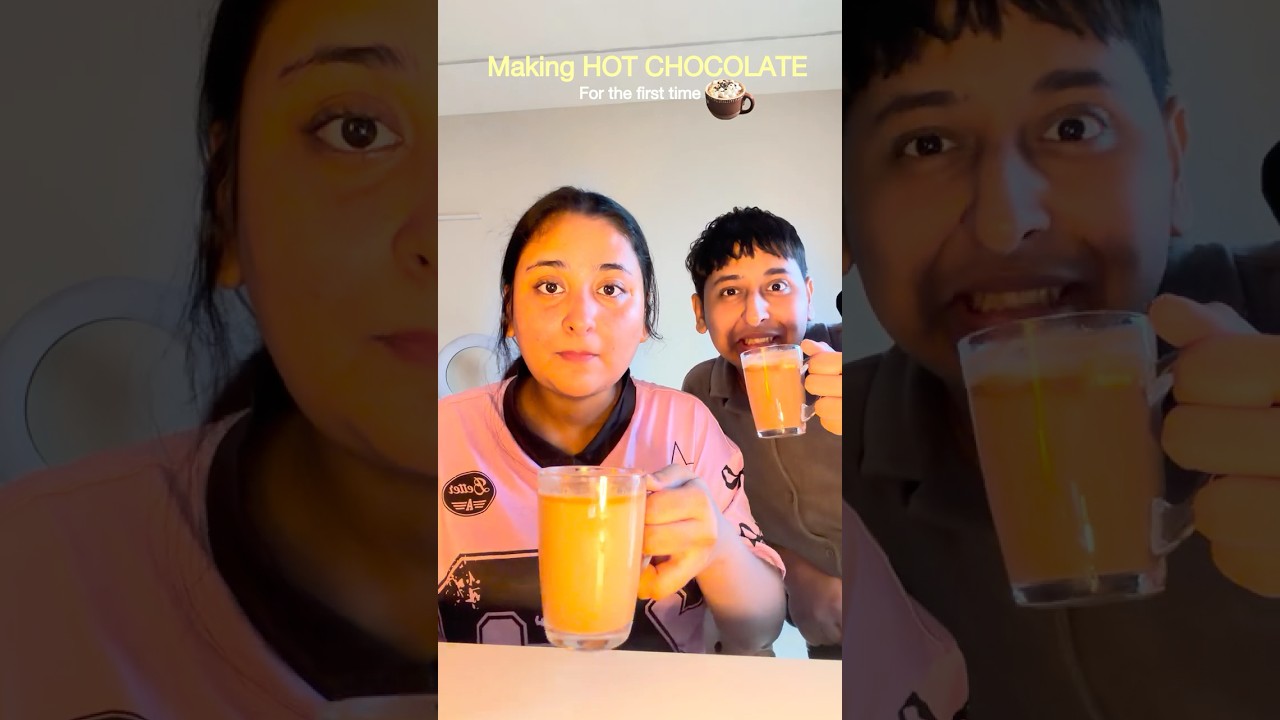Making Hot Chocolate for the first time #minivlog #ytshorts #shorts