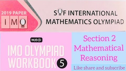 SOF International Mathematics Olympiad Paper 2019 Section 2 Mathematical Reasoning for Class 5