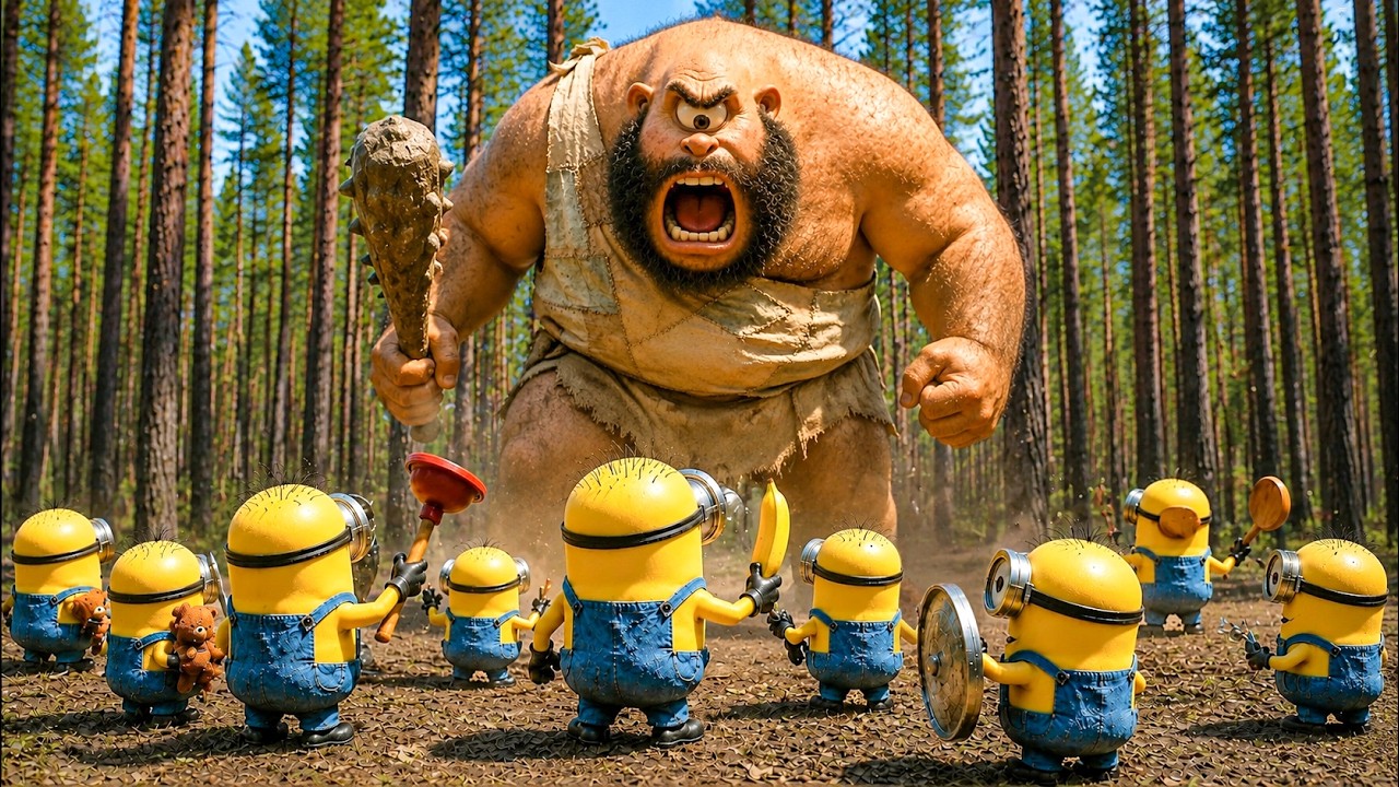 Minions Find a Giant Creature in a Cave and Make Him Their Boss, but Accidentally Destroy Him