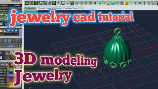 jhumki gold designs in matrix rhino | 3d modeling | jewelry cad design tutorial | class 19 | 3d cad screenshot 5