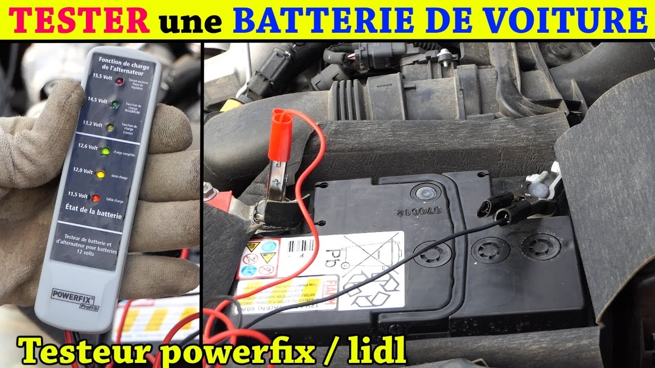 Qiilu Analyseur de batterie, Analyseur d'appareil de contrôle de batterie  de voiture, Vérificateur de démarrage de l'alternateur de testeur de charge  de batterie de moto de voiture de 12V 