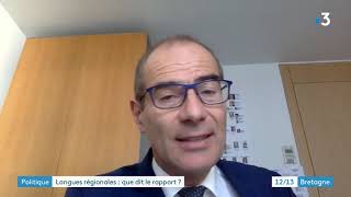 Yannick Kerlogot Que Dit Le Rapport Sur Les Langues Régionales ? Interview Par France 3 Bretagne