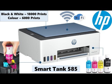 All New 2023 HP Smart Tank 585 Wi-Fi printer, Scanner, Copier - Unboxing, Installation, Review. #hp