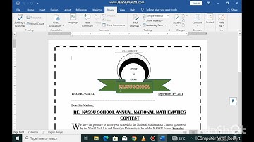 Ms Word Processing Practical Exam Episode 6b | KASSU Contest Invitation Letter