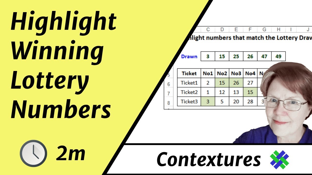 Highlight Winning Lottery Numbers Excel Conditional Formatting Youtube