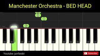 Video thumbnail of "Manchester Orchestra - BED HEAD - piano one hand easy"