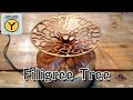 Woodturning and Piercing the Filigree Tree