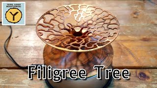 Woodturning and Piercing the Filigree Tree