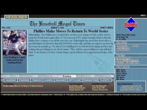 Offseason Deals - Baseball Mogul 2017 Episode 1