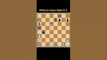 ||Mate in 3|| #shorts #chess  #checkmate #learnchess  #tactics #chessforbeginners #chessmatetricks