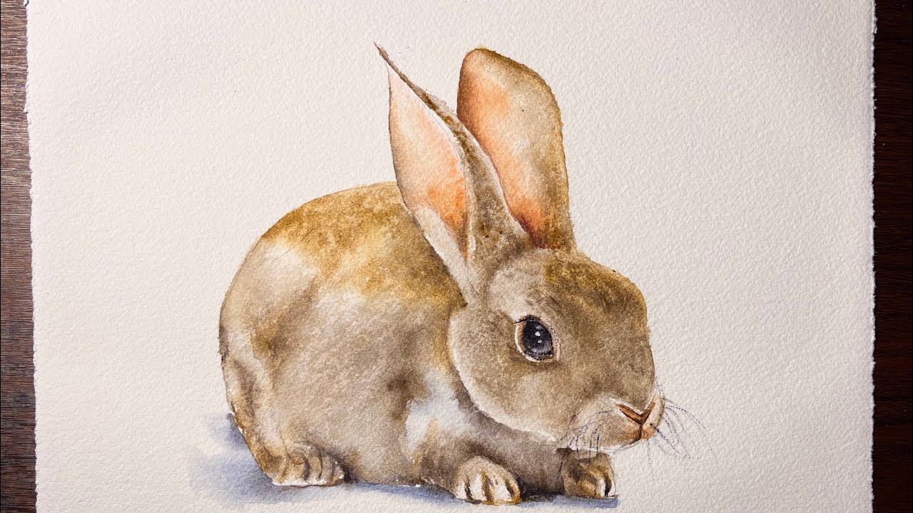 Watercolor Bunny Painting Tutorial - YouTube