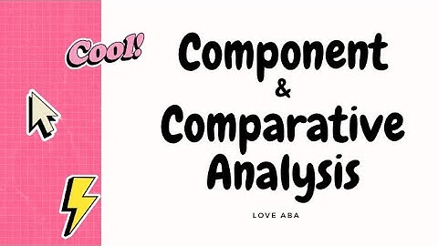 What is Component Analysis and Comparative Analysis with Examples and BCBA Mock Exams #TaskListD6