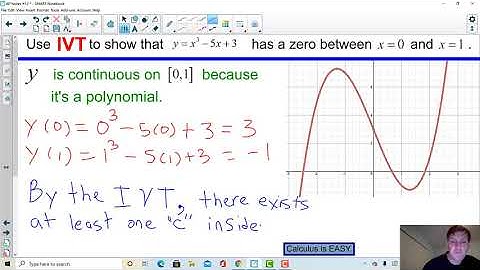 Leanza AP Calculus Continuity and IVT Video HW 12