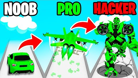 NOOB VS PRO VS HACKER INSIDE ROBORUN BATTLE CHALLENGE