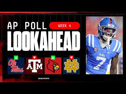 College Football Week 4 AP Top 25 LOOK AHEAD: Ole Miss trending up 📈 | Where will Texas A&M fall? 🤔
