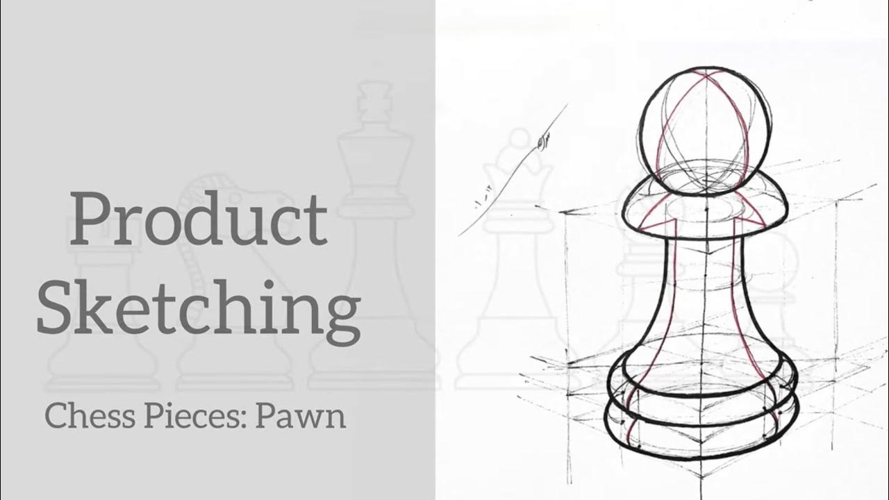 How to draw chess pieces in perspective - YouTube