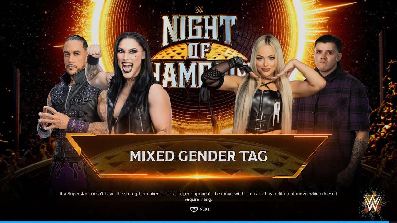 RHEA RIPLE & damian priest Vs dominik mysterio & LIV MORGAN WWE 2K24 | PS5™ [4K60]