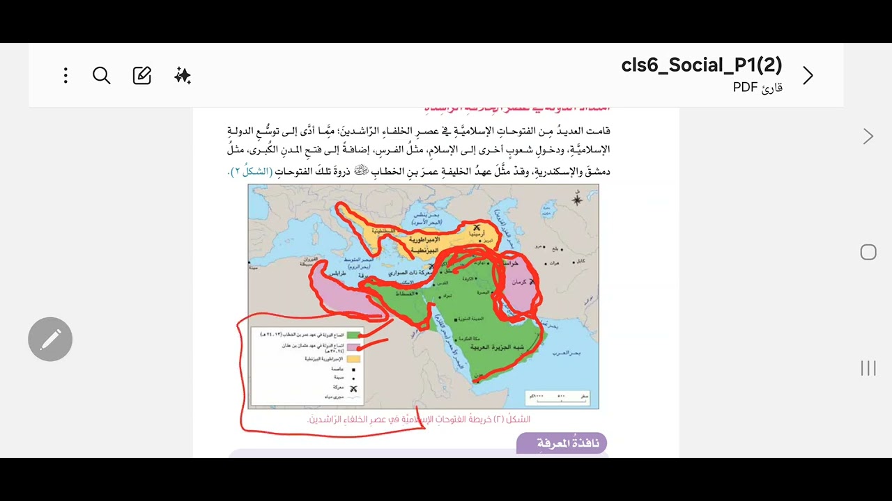 الصف السادس (تابع الدرس الأول تطور الدولة في عهد الخلافة الراشدة)