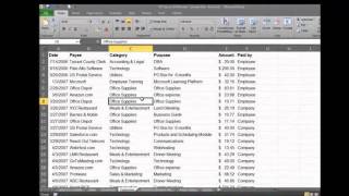 Sample Excel tips from "45 Tips in 45 Minutes" - Format your data as a Table